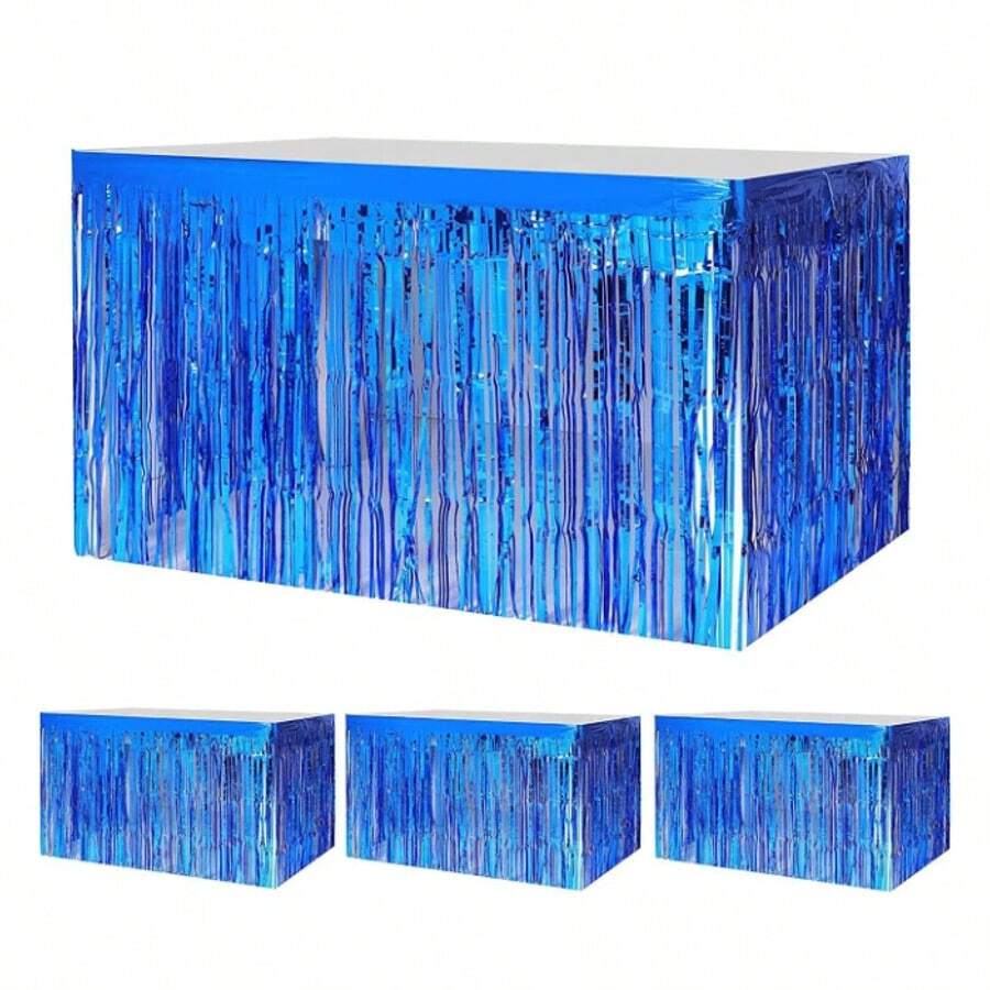 1 pezzo Telo da pioggia blu navy di dimensioni 75 x 275 cm, adatto per decorazioni di matrimoni, feste di compleanno, feste, tavolo da dessert, adatto per Pasqua, decorazioni della stagione di laurea