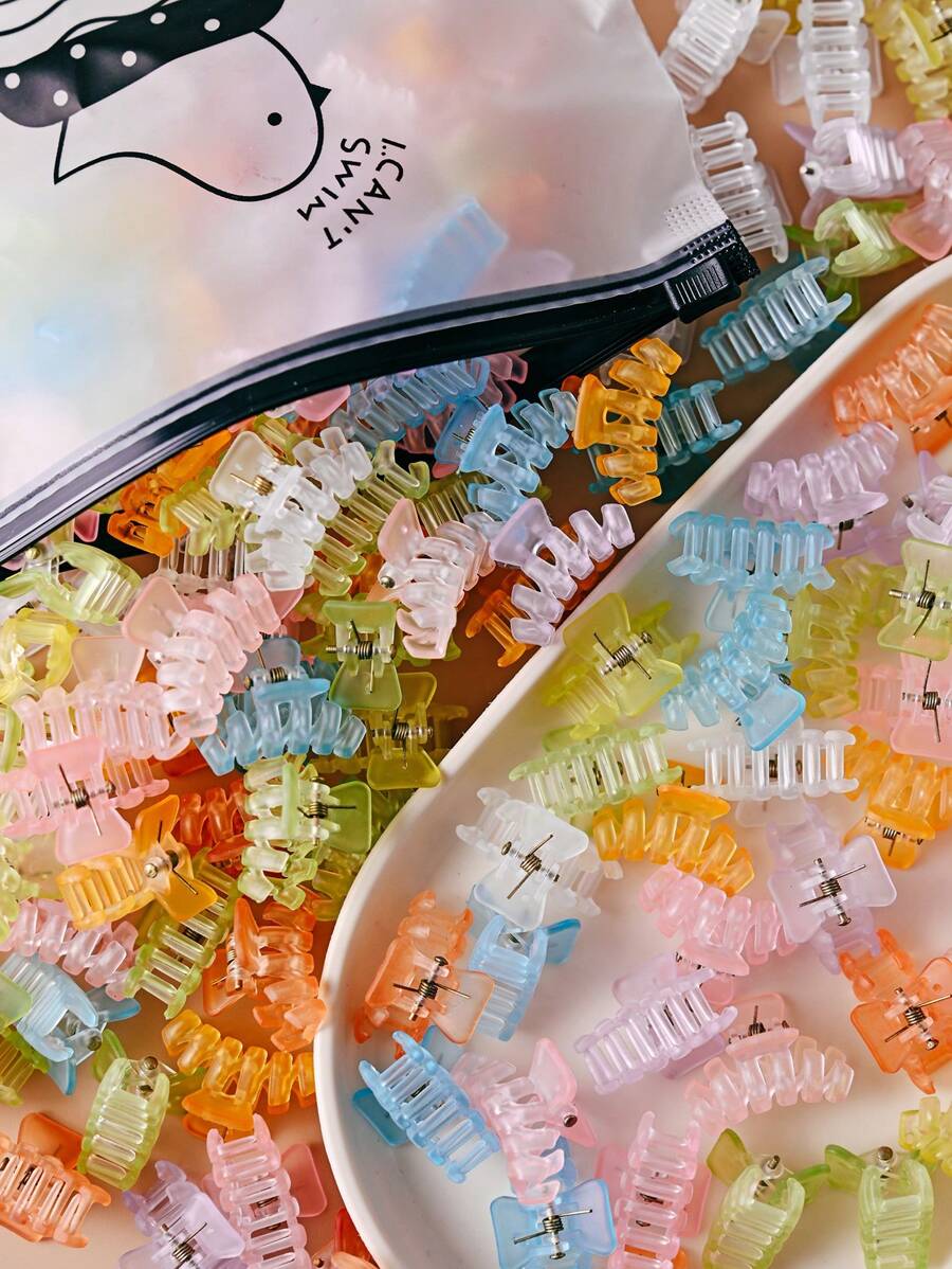 30 pièces Clips griffes élégants à design vague pour femmes, pinces à cheveux de haute qualité pour queue de cheval, accessoires pour cheveux