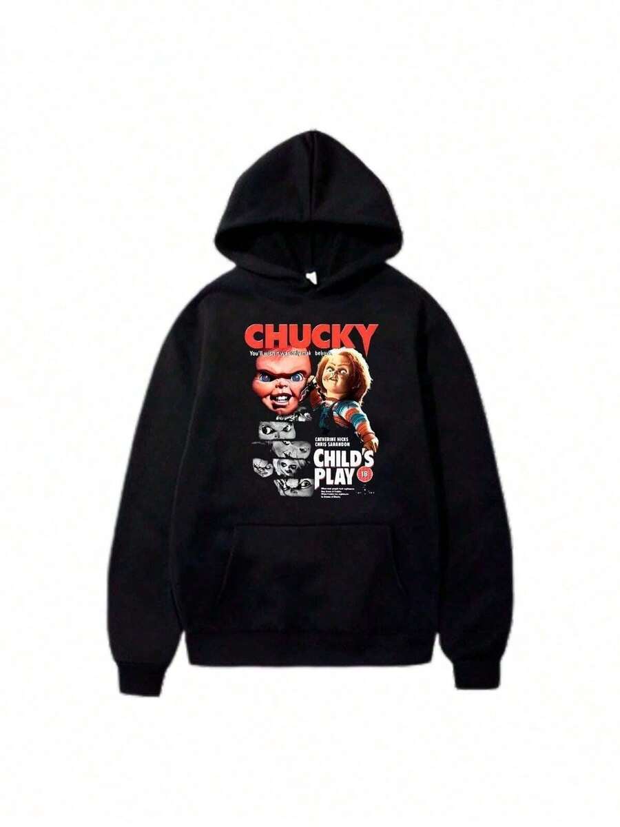 Moletom Personagem de Terror Blusa de Frio Streetwear Lançamento Casaco Algodão Quentinho Blusão Flanelado Moleton - Envio Imediato