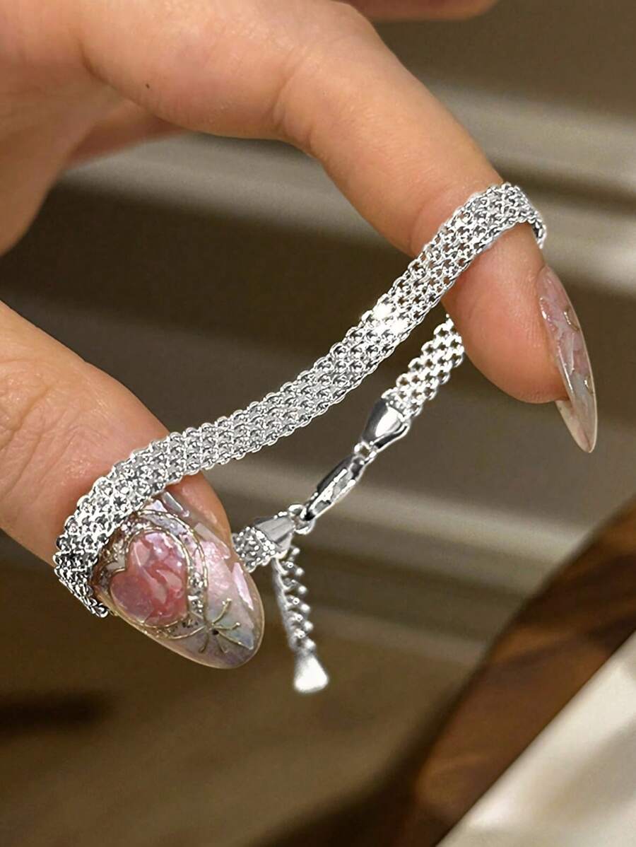 GAGAFEEL Un bracelet en argent sterling S925 étincelant largement tressé avec quatre rangs de bracelets de réservoir de dragon doré pour hommes et femmes, avec un style hip-hop, en cadeau d'anniversaire pour les amis