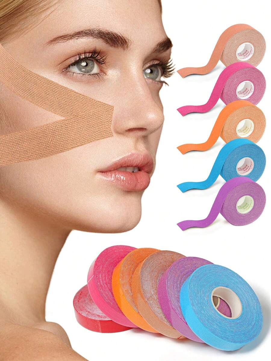 Cinta facial | Cinta de elevación miosfacial facial para firmar y tensar la piel | Cinta de elevación facial, del cuello y de la frente | Parches faciales alisadores y tensores de la piel