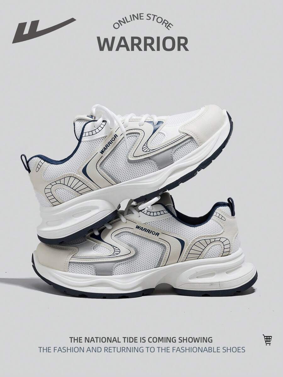 WARRIOR 1 Pair Women's Sporty Lace-Up Fashionable Versatile Casual Flat Shoes