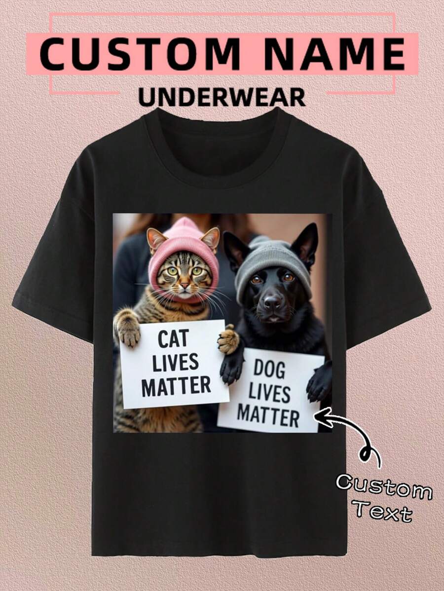 Personalisiertes lässiges T-Shirt mit rundem Ausschnitt - füge Text hinzu, Freund oder Freundin Paar anpassbares T-Shirt, Geburtstagsgeschenk um dein personalisiertes bedrucktes T-Shirt zu gestalten
