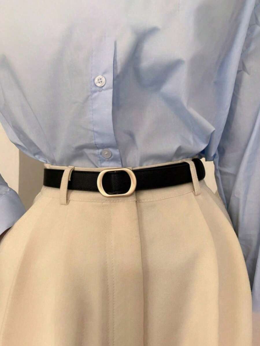 3 Stück/2 Stück/1 Stück nicht perforierter Damengürtel aus PU, Damen Jeans Retro einfacher Freizeitgürtel, geeignet für alle Jahreszeiten, für täglichen Gebrauch und Sommer, Schule geeignet