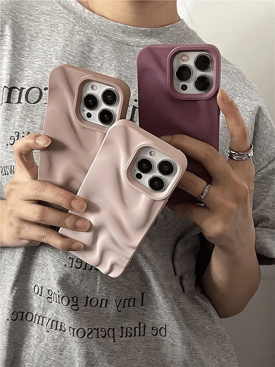 Set de 3 fundas de teléfono con diseño ondulado elegante y minimalista compatibles con 11, 11 Pro, 11 Pro Max, 12, 12 Pro, 12 Pro Max, 13, 13 Pro, 13 Pro Max, 14, 14 Pro, 14 Plus, 14 Pro Max, 15, 15 Pro, 15 Plus, 16, 16 Pro, 16 Pro Max, 16 Plus