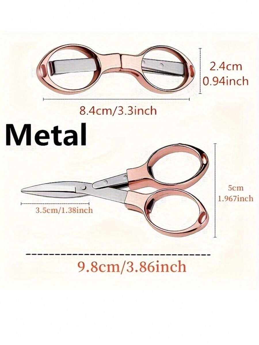 1 st/ Mini Delicate Vouwbare Kleine Schaar Zinklegering 8 Uitgerekt Papier Uitsparingen Buiten Reizen Vissen Schaar Multifunctionele Schaar