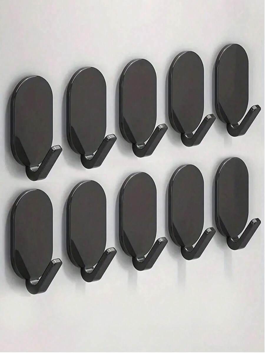 Ganchos adesivos fortes 10/5/1, sem necessidade de perfuração, de plástico para montagem na parede, adequados para cozinhas, banheiros, quartos, toalhas, jaquetas, chaves, bolsas, cozinha e banheiro universais, adequados para o Dia das Mães, Dia dos Namorados, embalagens de joias para o Dia dos Namorados, festas de fim de ano, artigos para festas, decoração de casa, Ano Novo, Halloween, casamentos de Natal, melhores presentes de Ano Novo