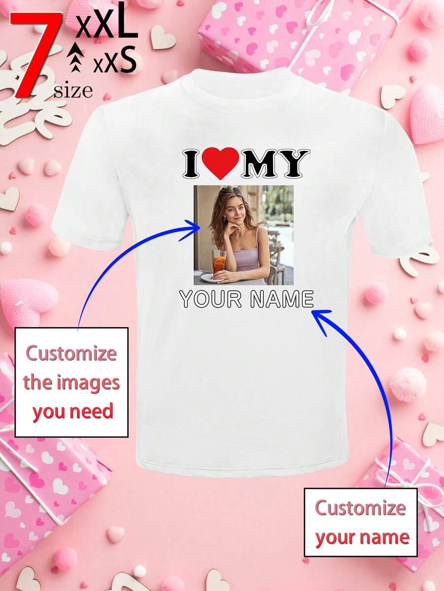 1 pieza, Camisetas personalizadas, Camisetas para hombres con avatares de alta definición, Camisetas con estilo de Halloween, Nueva tecnología de impresión por transferencia de calor, Imágenes de alta definición, Cómodas, Alta elasticidad, El mejor regalo para novias/esposas