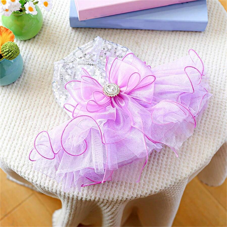 Dog Dresses For Small Dogs Girl Summer Princess Puppy Clothes Outfit Apparel Female Cute Cat Skirt Sequins Pet Dress