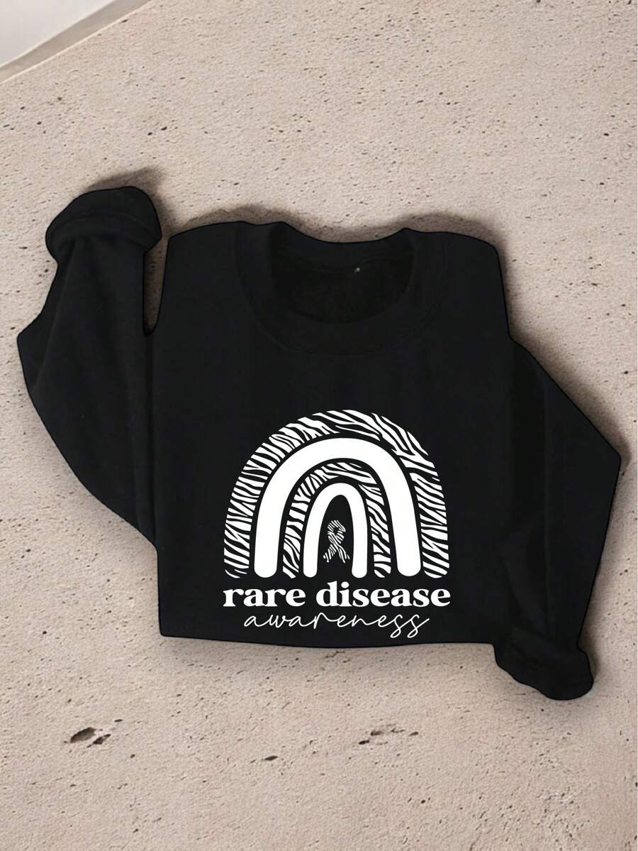 Rare Disease Awareness Sweatshirt, Rainbow Rare Disease SweatER, Illness Family Support Sweatshirt, Warrior Sweatshirt, Rare Disease Day SweatER IT-1062