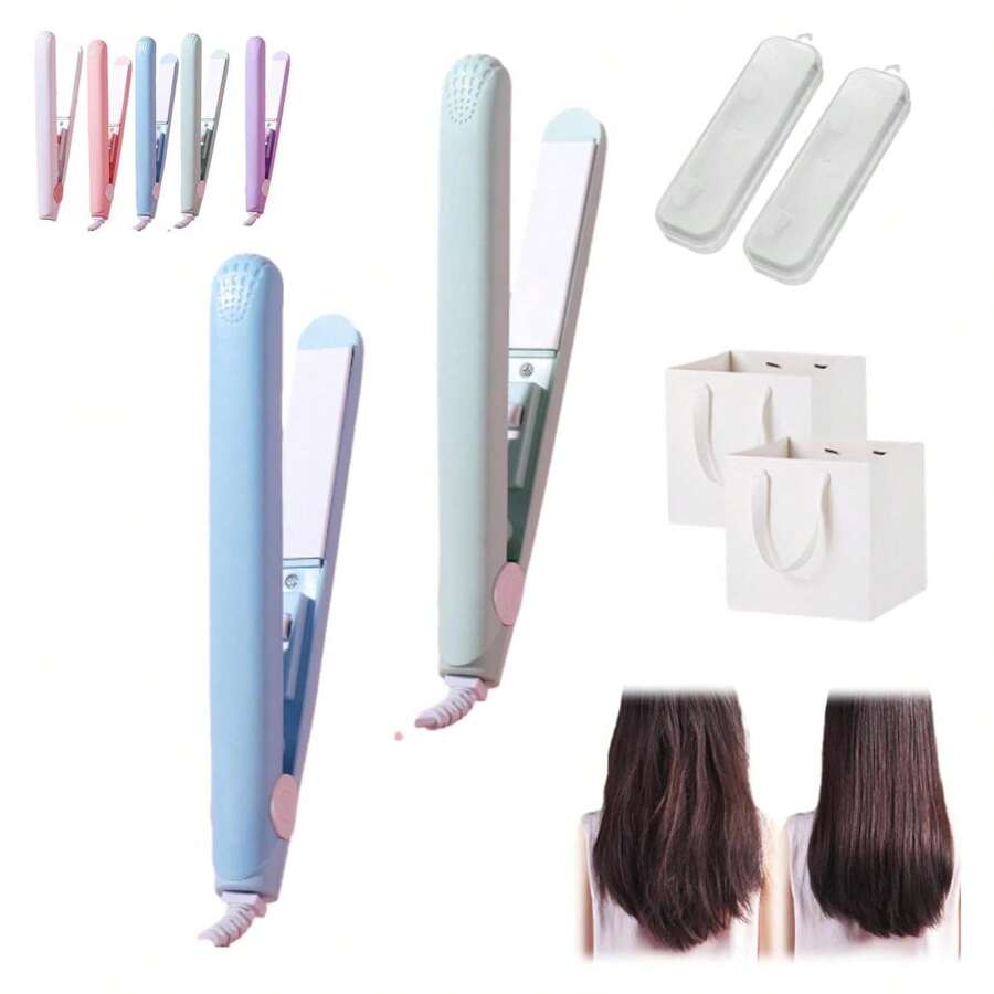 Dualglam- Dualglam Mini Dual-Purpose Curling Iron, Dualglam Mini Curling Iron, Dualglam Mini Dual Curling Iron-Blue+Green