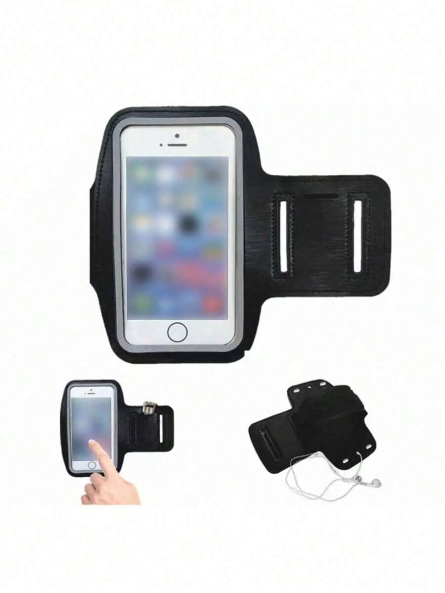 1 pieza Manga deportiva resistente al agua para el brazo, adecuada para correr, actividades al aire libre, fitness, ciclismo, para almacenar el teléfono y artículos pequeños