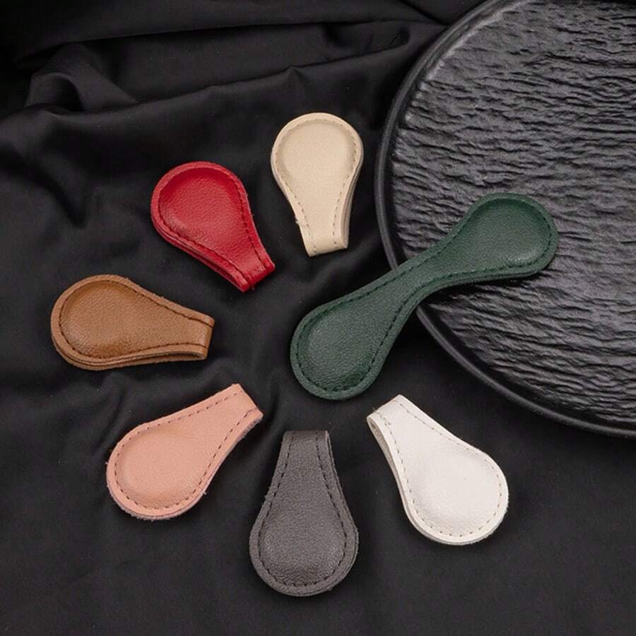 1pc Magnetic Leather Bookmark, Notebook Bookmark Magnetic Bookmark PU Light Luxury, Retro Personalized Pu Leather Magnetic Bookmark - Double-Sided Diary And Book Clips,School Supplies,Back To School