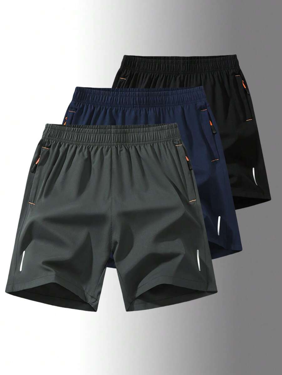 Three-Pack Men's Simple Loose Thin Quick-Drying Shorts Casual Large Size Fashion Sports Shorts Men