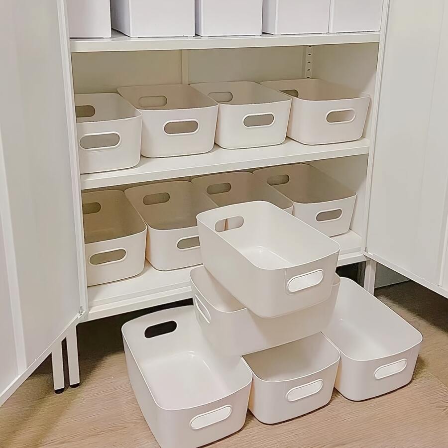 1/2/4/6/8/10 Stück Multifunktions-Aufbewahrungsbox-Set, robuster Kunststoff-Organizer für Kosmetik, Snacks, Küche, Bad, Wohnheim, Aufbewahrungsboxen, Körbe, Boxen und Behälter für die Heimorganisation