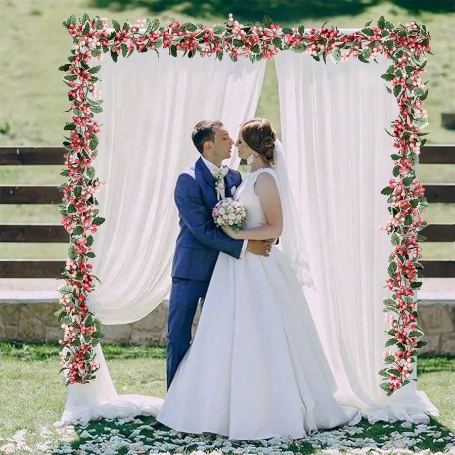 1PC Artificial Flowers Garland Fake Greenery Ivy Vines Real Touch Hanging Vines For Home Garden Wedding Arch Floral Arrangements Anniversary Wedding Birthday Mother's Day Wall Arch Spring Decor