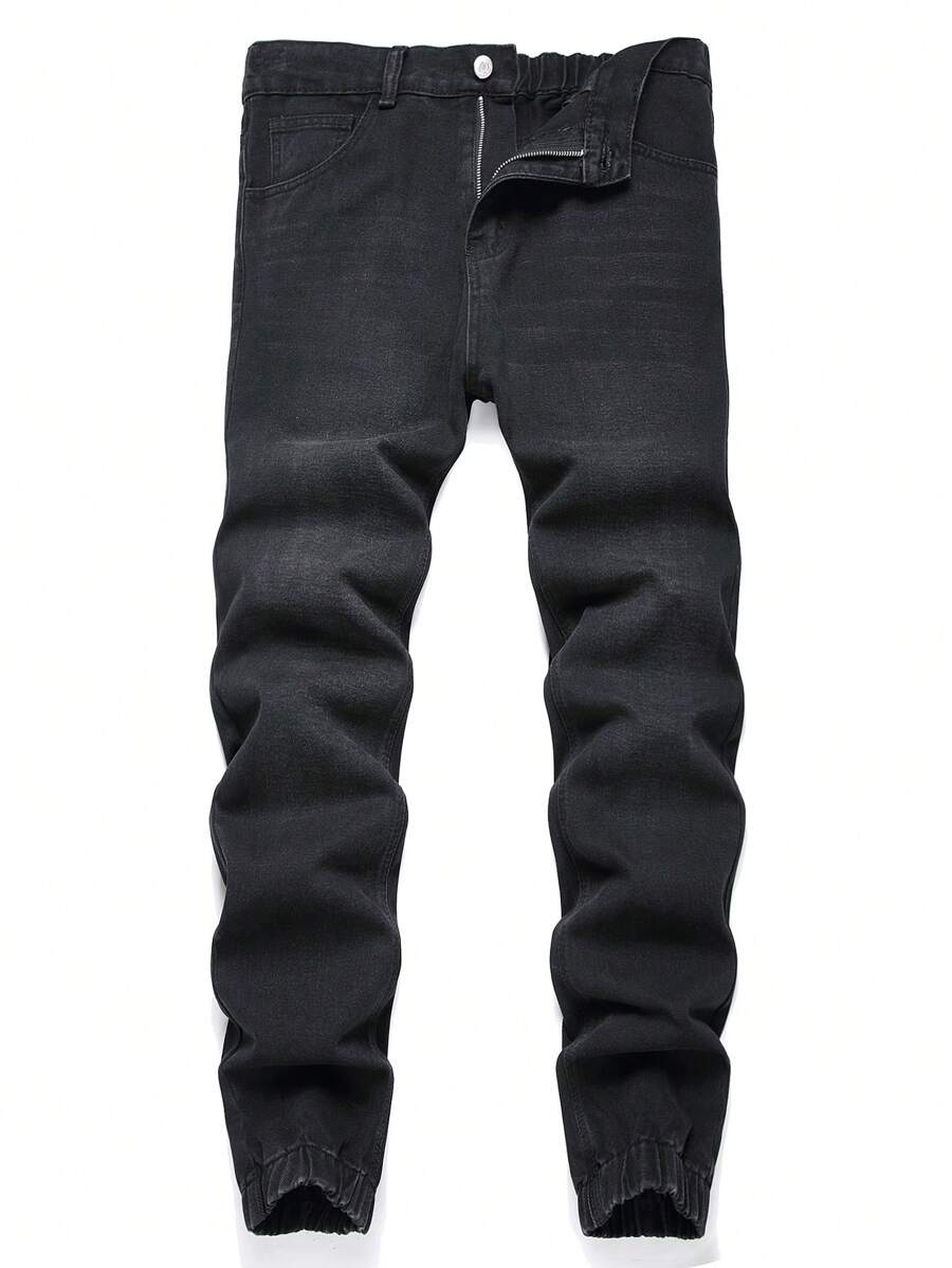 Jeans jogger casuales y versátiles con bolsillos para hombres