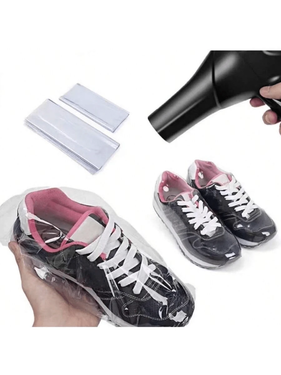50 pezzi di pellicola termoretraibile multifunzionale per sigillare scarpe, libri, buste protettive termoretraibili, buste di imballaggio piatte termoretraibili, compatibile con pistola termoretraibile, sottile film termoformante antipolvere