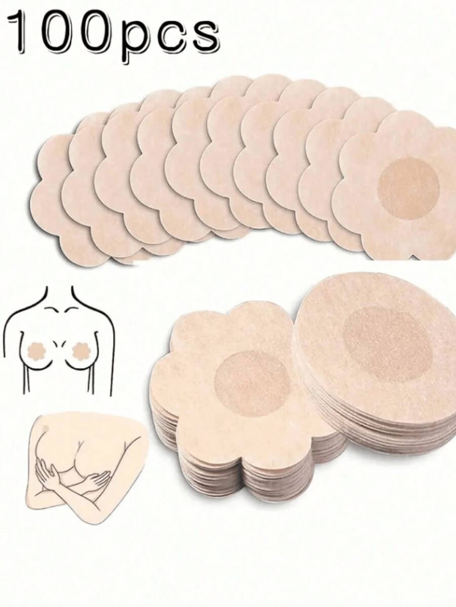 200 peças/100 peças/50 peças/40 peças/20 peças/10 peças Protetores Descartáveis para Mamilos, Sutiã Invisível Sem Costura e Respirável, Acessórios de Lingerie e Roupa Íntima Feminina, Vestidos de Festa de Decote Baixo, Sutiãs, Acessórios de Roupa Íntima, Protetores de Mamilo para Prevenir Exposição, Acessórios de Fotografia de Casamento, Acessórios de Vestuário de Casamento