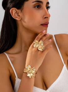 Goldarmband und Ringset