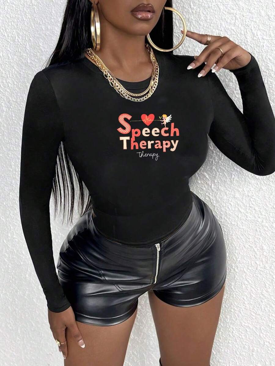 Speech Therapy Women's Fashion Long Sleeve Shirt