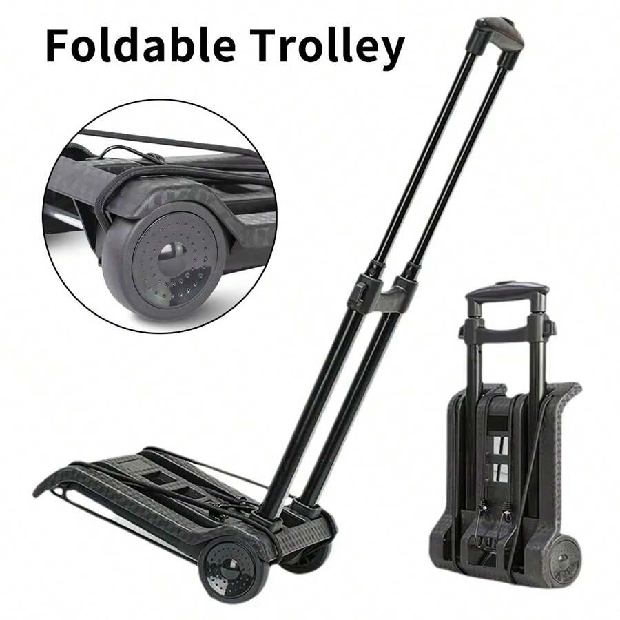 Portable Lightweight Trolley Folding Hand Truck Luggage Cart Warehouse 35kg