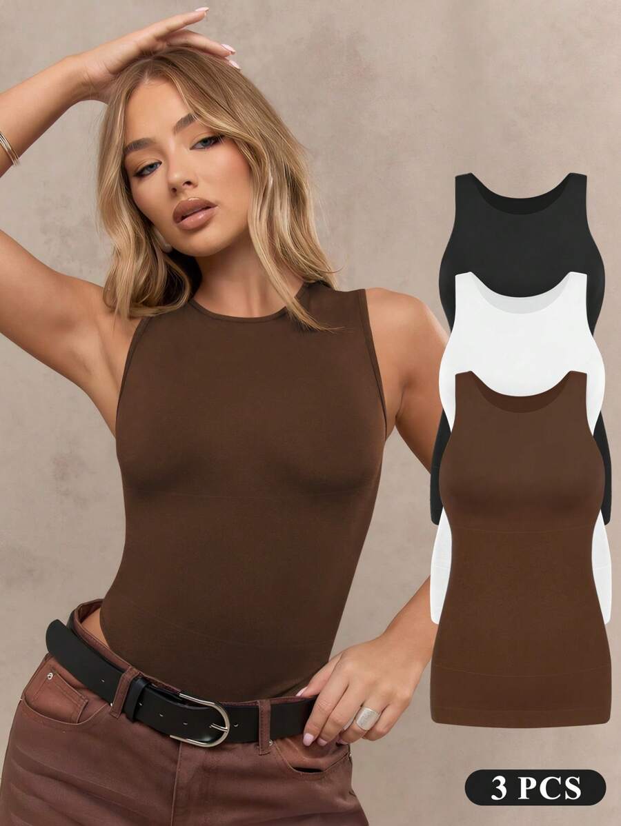 Women Shapewear Tummy Control Tank Tops Seamless Compression Tops Slimming Camisole