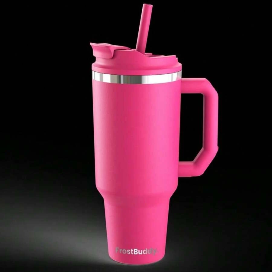 Thicc Buddy | Leak Proof - Double Wall Vacuum Sealed Tumbler - Handle Fits Lip Balm & Keys - Drinkware