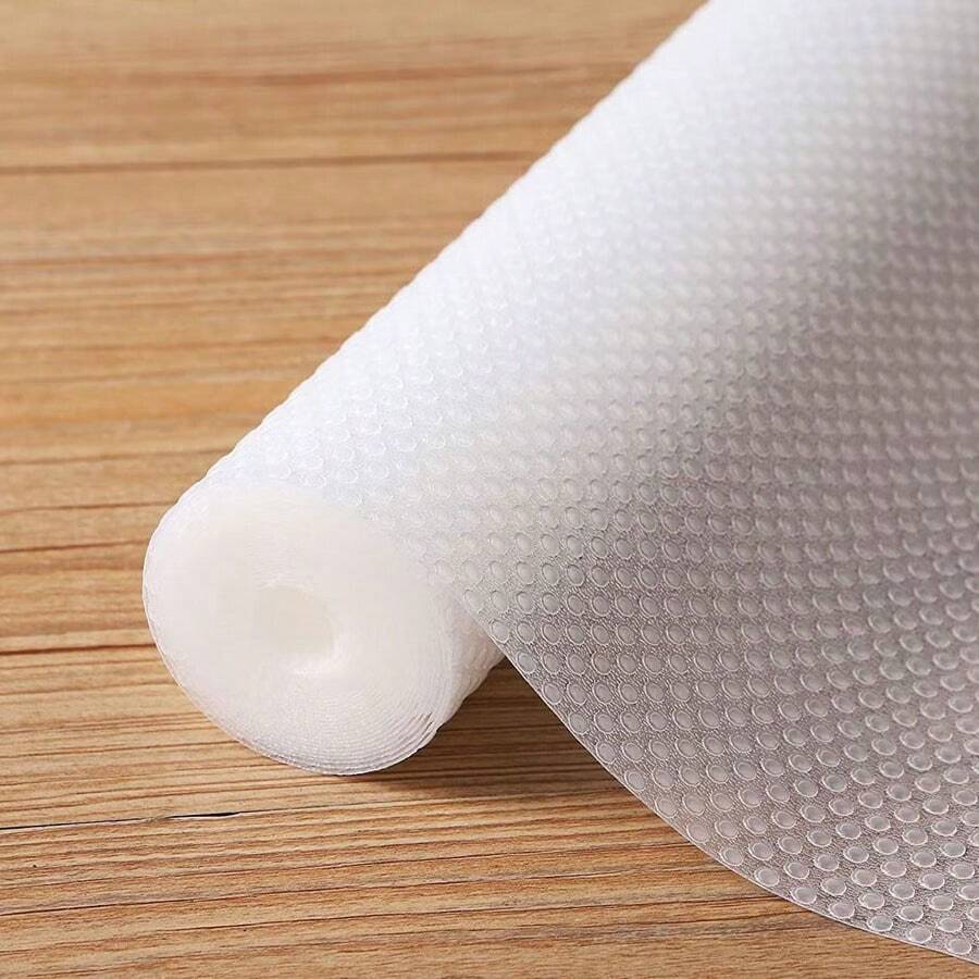 Shelf Liners For Kitchen Cabinets Non-Adhesive Easy To Cut Liner Waterproof EVA Cupboard Drawer Storage - Clear Shoe Rack 17.71" X 196Inch