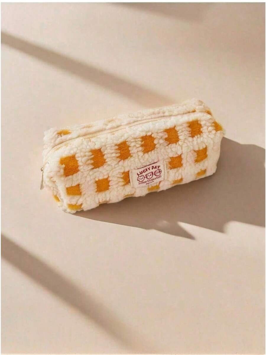 1 szt. Pluszowy piórnik, prosta torba na przybory szkolne, piórnik, torba szkolna