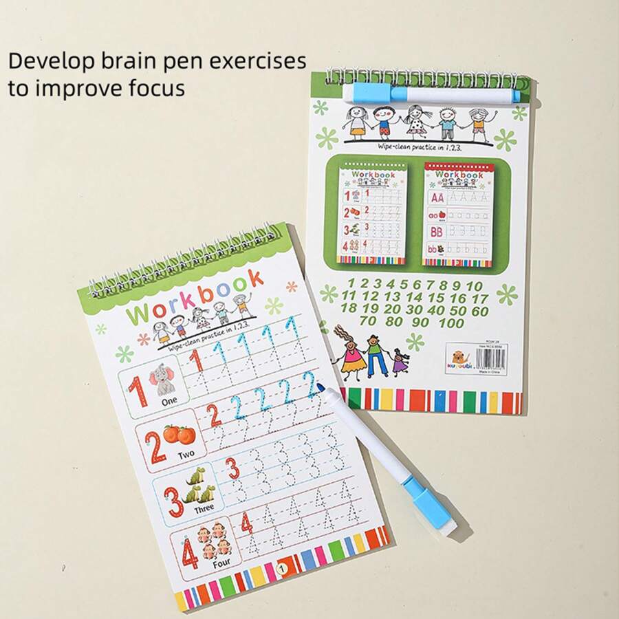 Kids Handwriting Practice Exercise Books, Early Education Tracing Writing Workbooks, Erasable, English, Cross-Border Wholesale Source