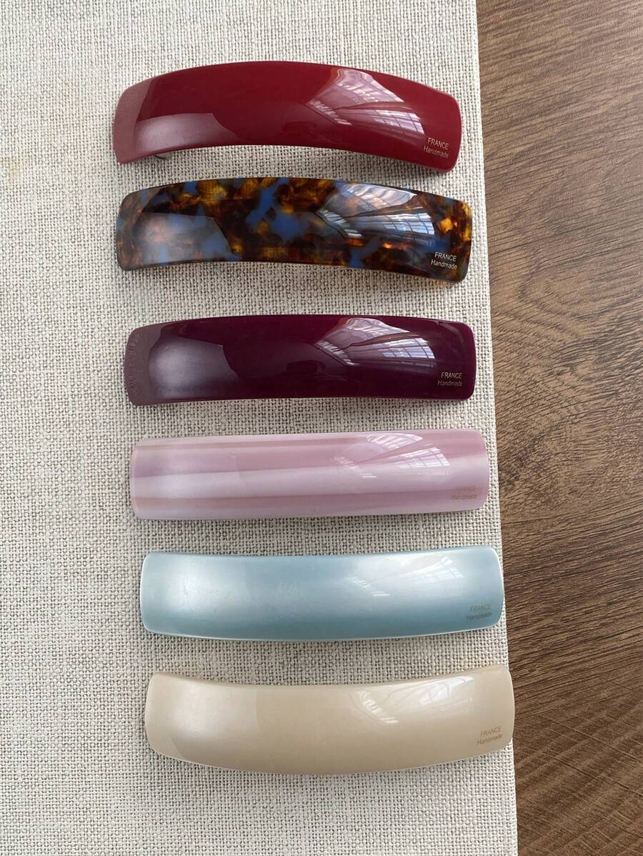 1 Stück Mehrfarbige koreanische Stil Lässig elegante Acetat Haarclip mit Halbhochsteckfrisur, Federklemme, geeignet für Alltag, Feiertage & Geschenke