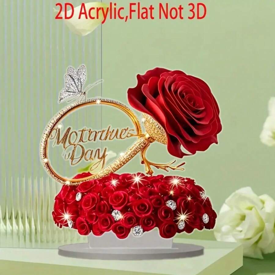A2DFlatRoomDecorationForHappyMother'sDay,ARoseGiftForYourWife,PerfectlyCreatingARomanticAtmosphere,SuitableForYourLivingRoom,BedroomOrOffice-TheIdealGiftForValentine'sDayOrMother'sDayGraduationSeasonWeddingSeason