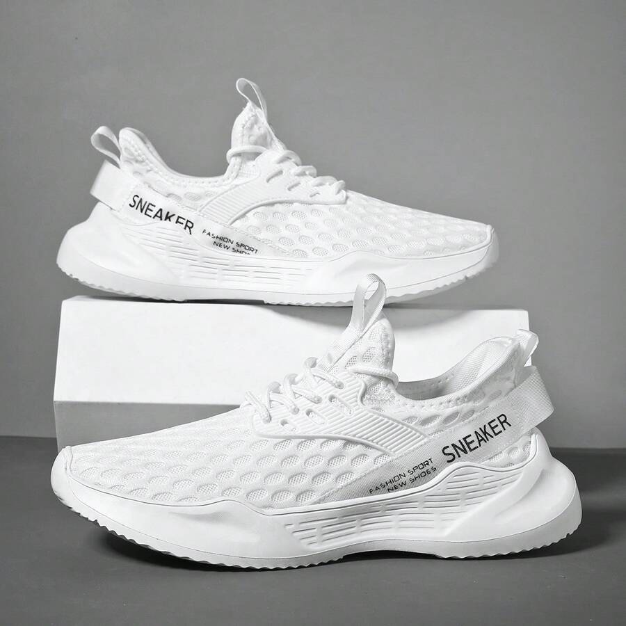 Men's Low-Top Breathable Lightweight Lace-Up Casual Fashion Sneakers, Versatile Sports Shoes For All Seasons