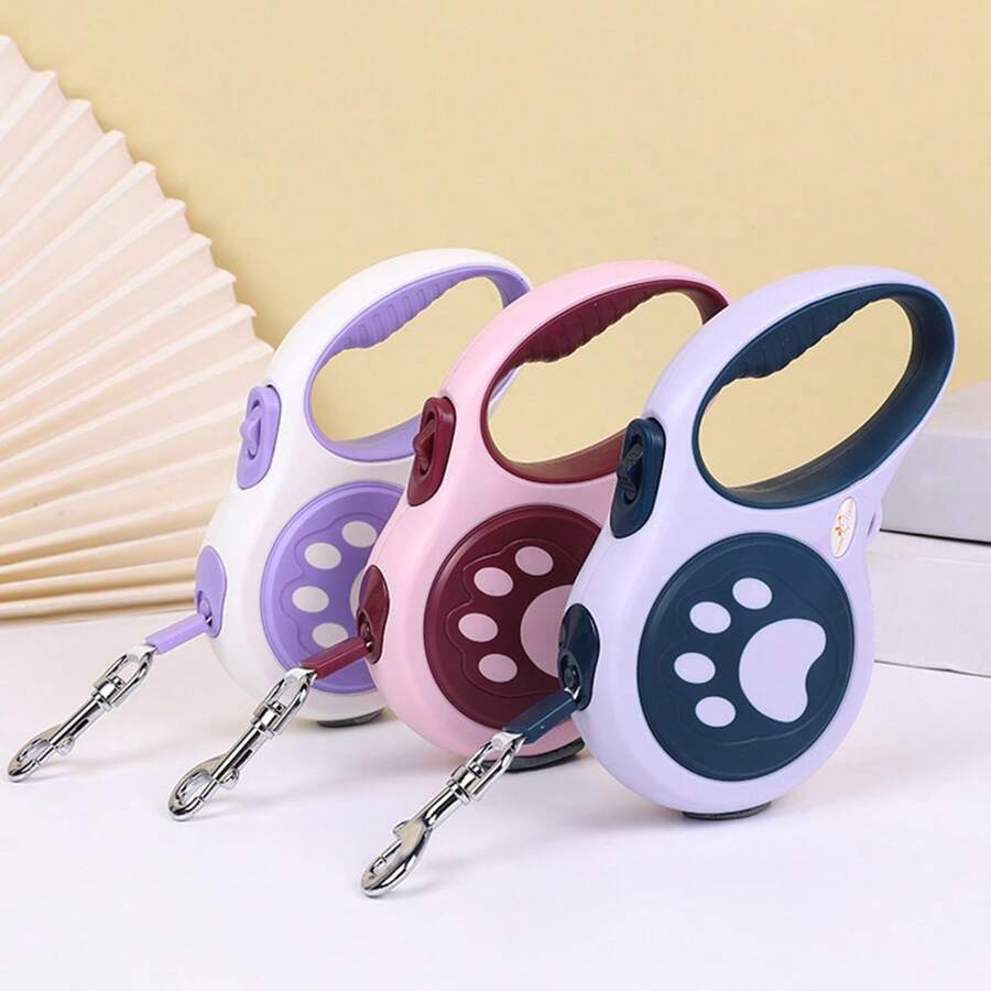 1pc High Quality Retractable Adjustable Dog Leash, 5M Traction Rope For Pets Under 25kg With Automatic Stop And Anti-Wrap Design, Suitable For Walking Dogs