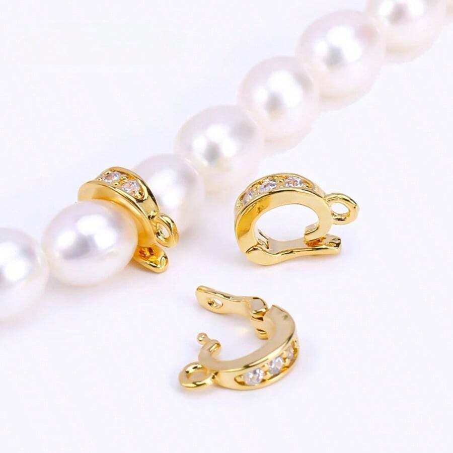 2 stuks 18K verguld messing metalen inleg zirkonia scharnierende hanger enhancer borgsluitingen DIY sieraden maken accessoires