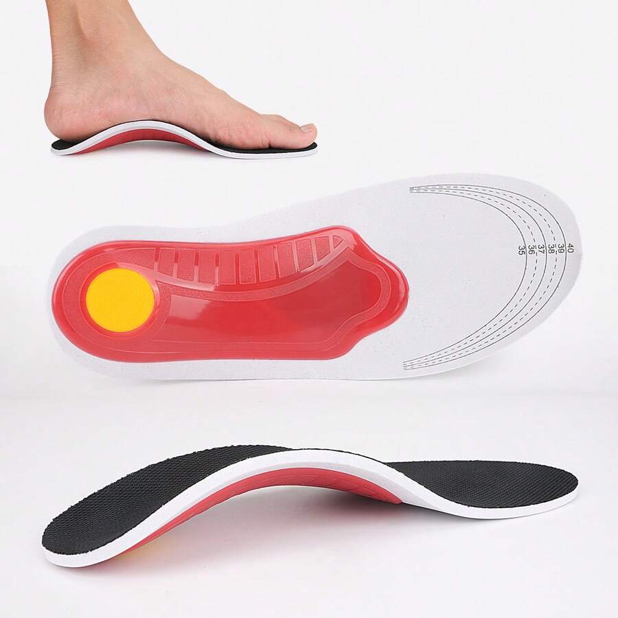 1 Pair EVA Arch Support Insoles - Shock Absorbing & Comfortable Sport Shoe Inserts, Suitable For Men & Women Work Boots, Running Sneakers