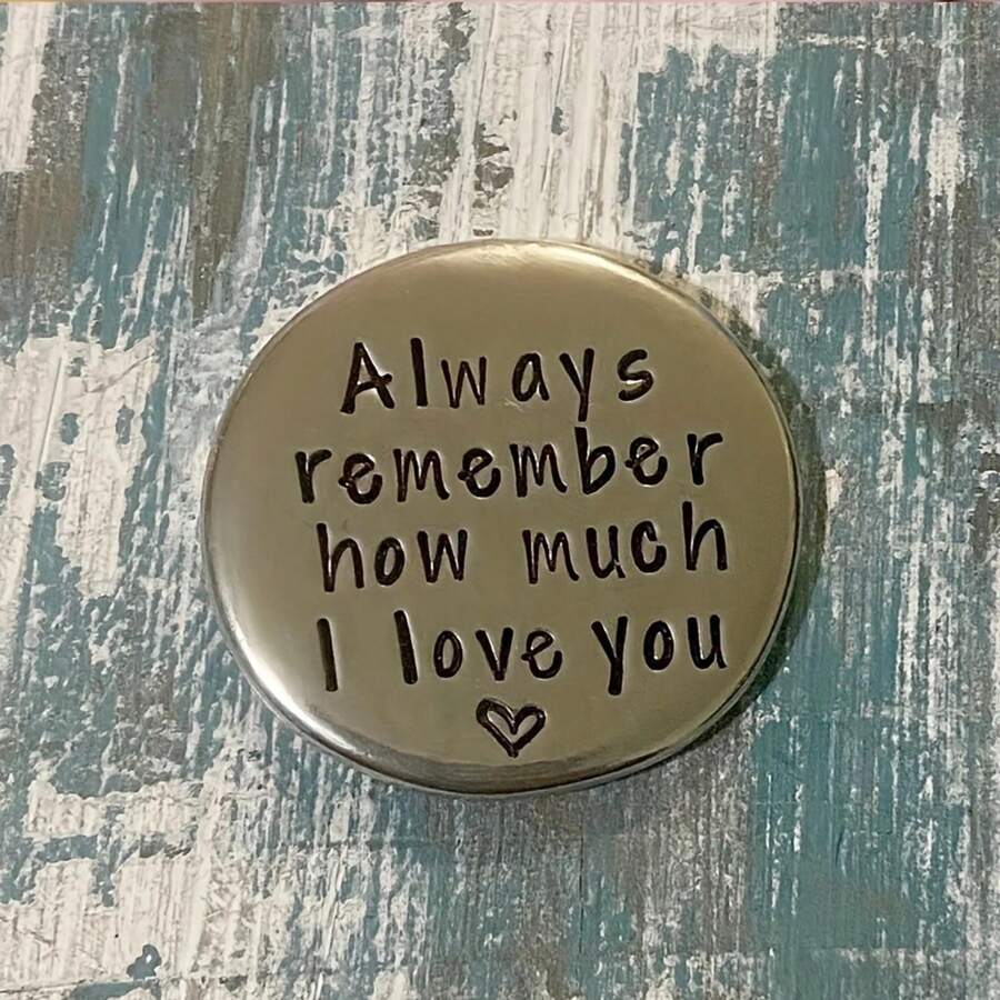 1 Stück Taschenmünze, Hochzeitsgeschenk, Münze, Glücksmünze, Taschenmünze, Hochzeitsmünze, Liebes-Münze, Ich liebe dich, personalisiertes Münzgeschenk für Freund/Ehemann