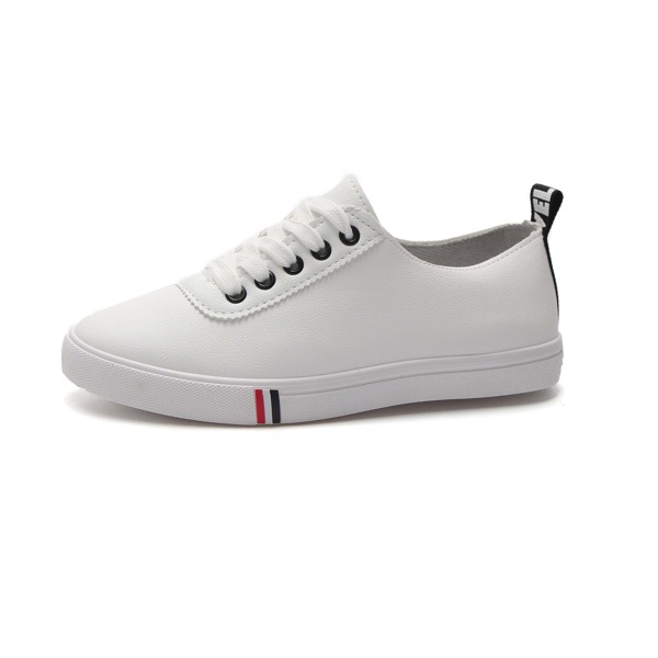 Lace Up Low Top Sneakers, White