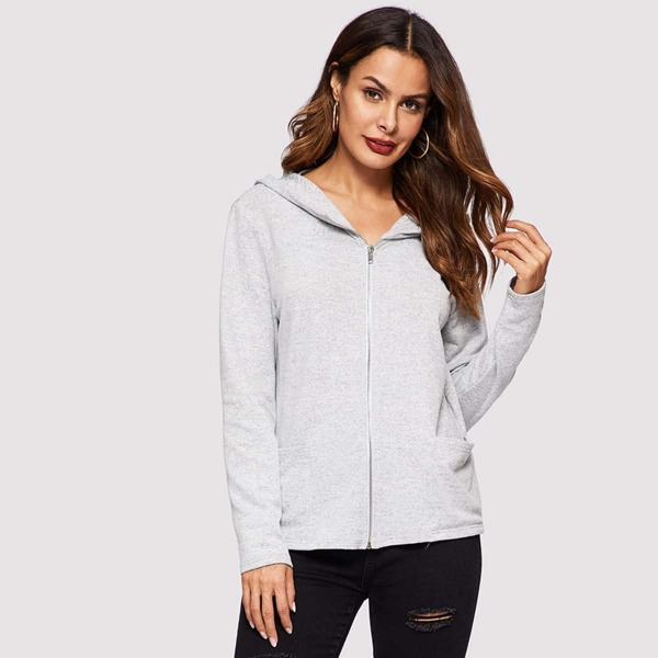 Pocket Front Heather Grey Zipper Sweatshirt
Pocket Front Heather Grey Zipper Sweatshirt