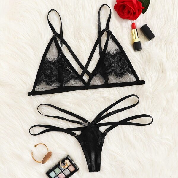 Floral Lace Ladder Cut-out Lingerie Set
Floral Lace Ladder Cut-out Lingerie Set