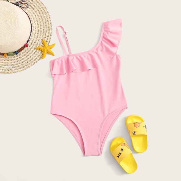 Girls Ruffle Trim One Piece Swimwear
Girls Ruffle Trim One Piece Swimwear