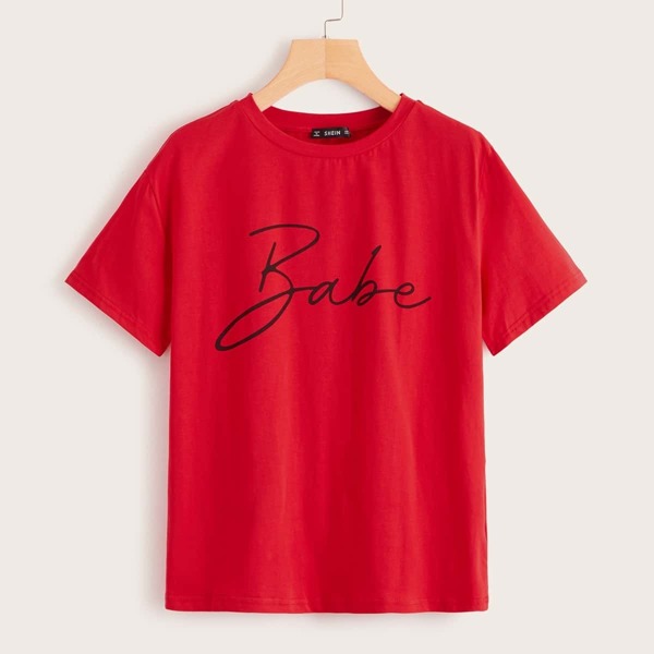Letter Graphic Short Sleeve Top, Red bright
Letter Graphic Short Sleeve Top, Red bright