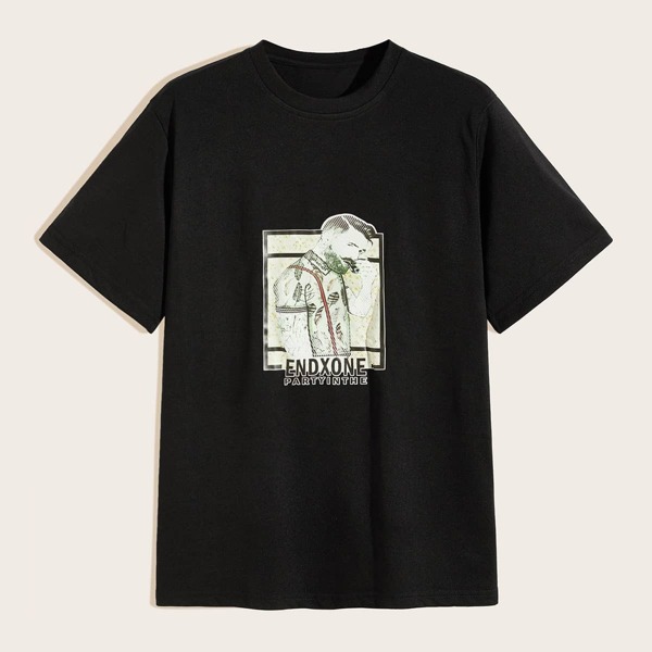 Men Figure & Letter Print Tee
Men Figure & Letter Print Tee