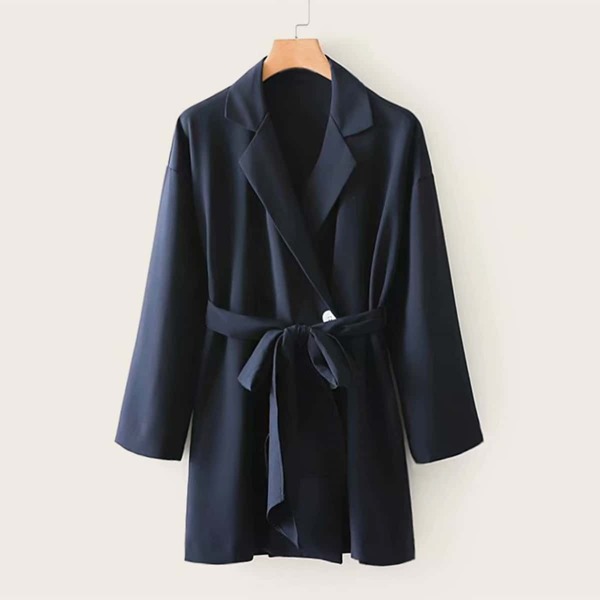 Self Tie Button Front Blazer Dress
Self Tie Button Front Blazer Dress