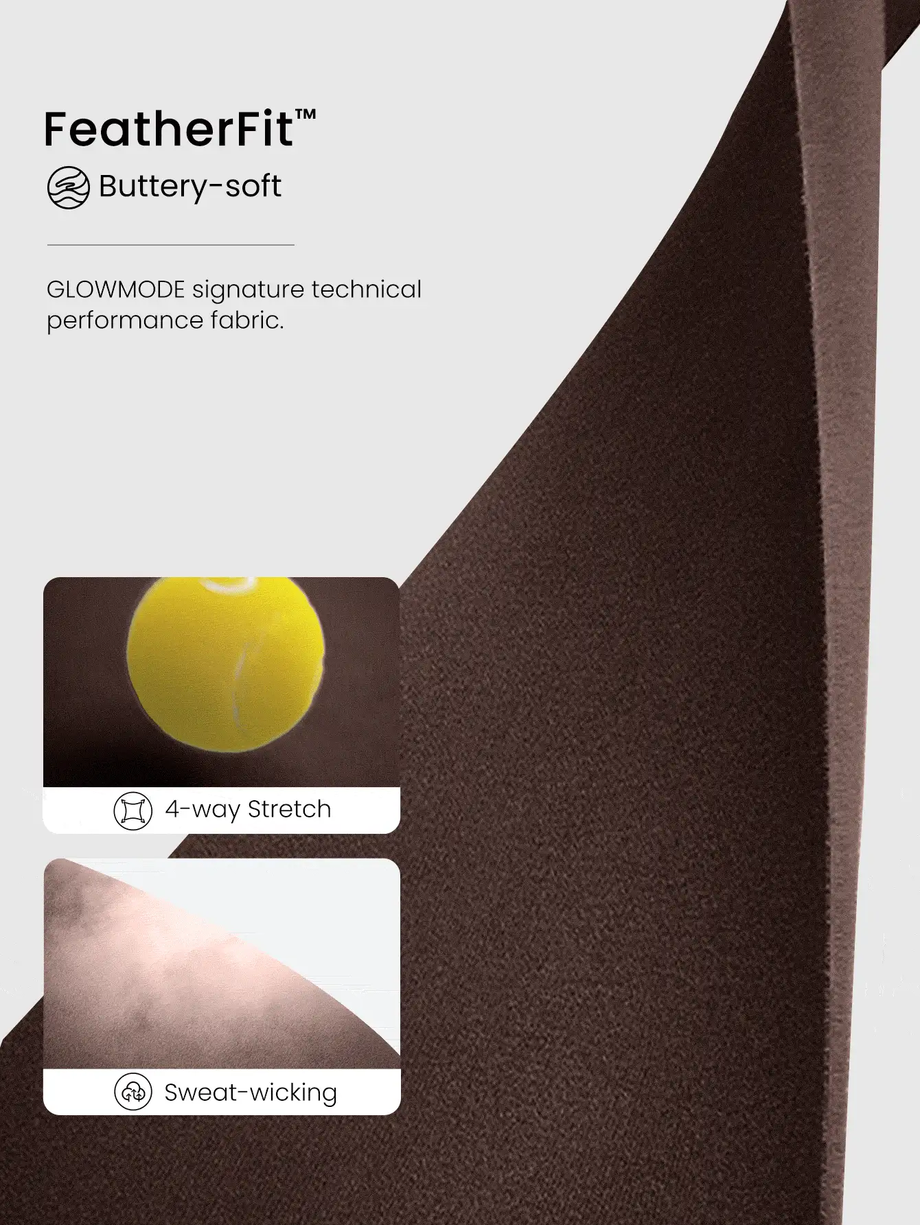 GLOWMODE 35" FederfitTM Go Groove Ultralange Schlag Leggings Niedrige Wirkung Yoga Pilates Studio Tägliche Lässig Bekleidung