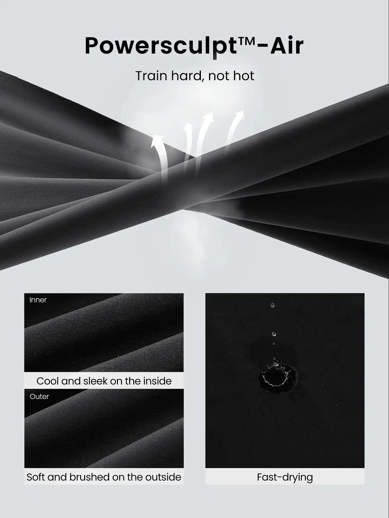 GLOWMODE Powersculpt™-Air Racerback Tank Round Neck Waist Length Medium Support Impact Running Training Quick Dry Moisture Wicking Cool Feeling Gym Fall Winter