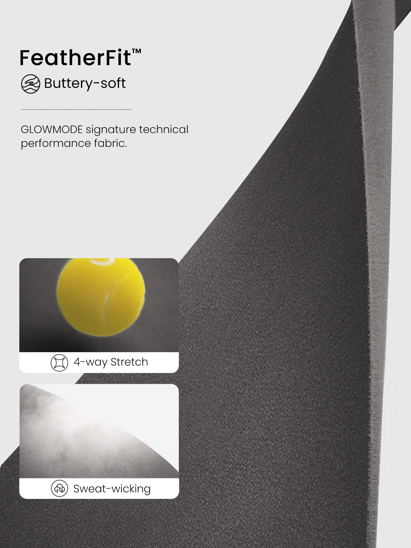 FeatherFit™ All Day Glow Soft Stretchy Sweat-Wicking Contrasting