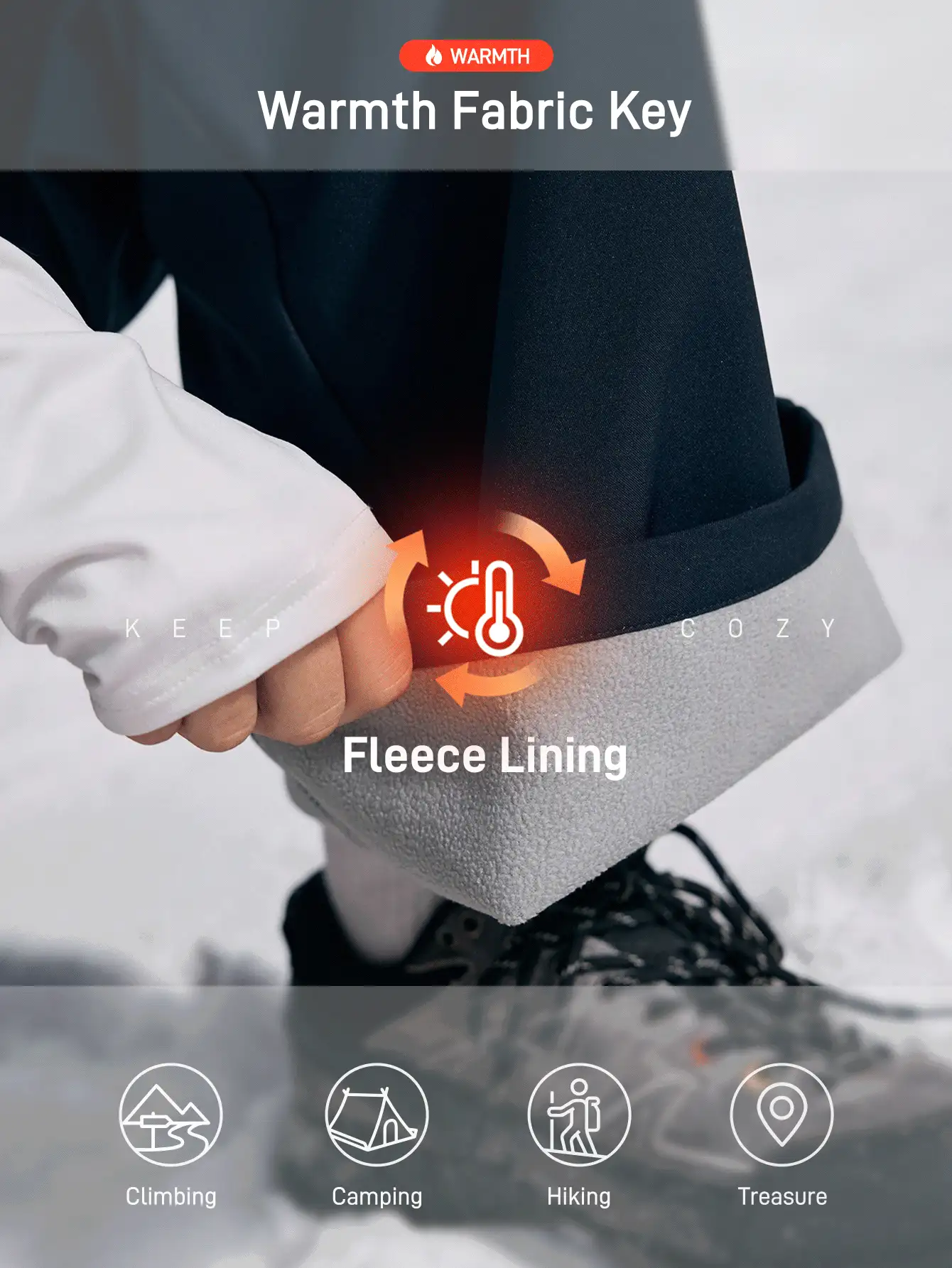 In My Nature Damen Lässig vielseitige warme Wanderhose, Herbst/Winter