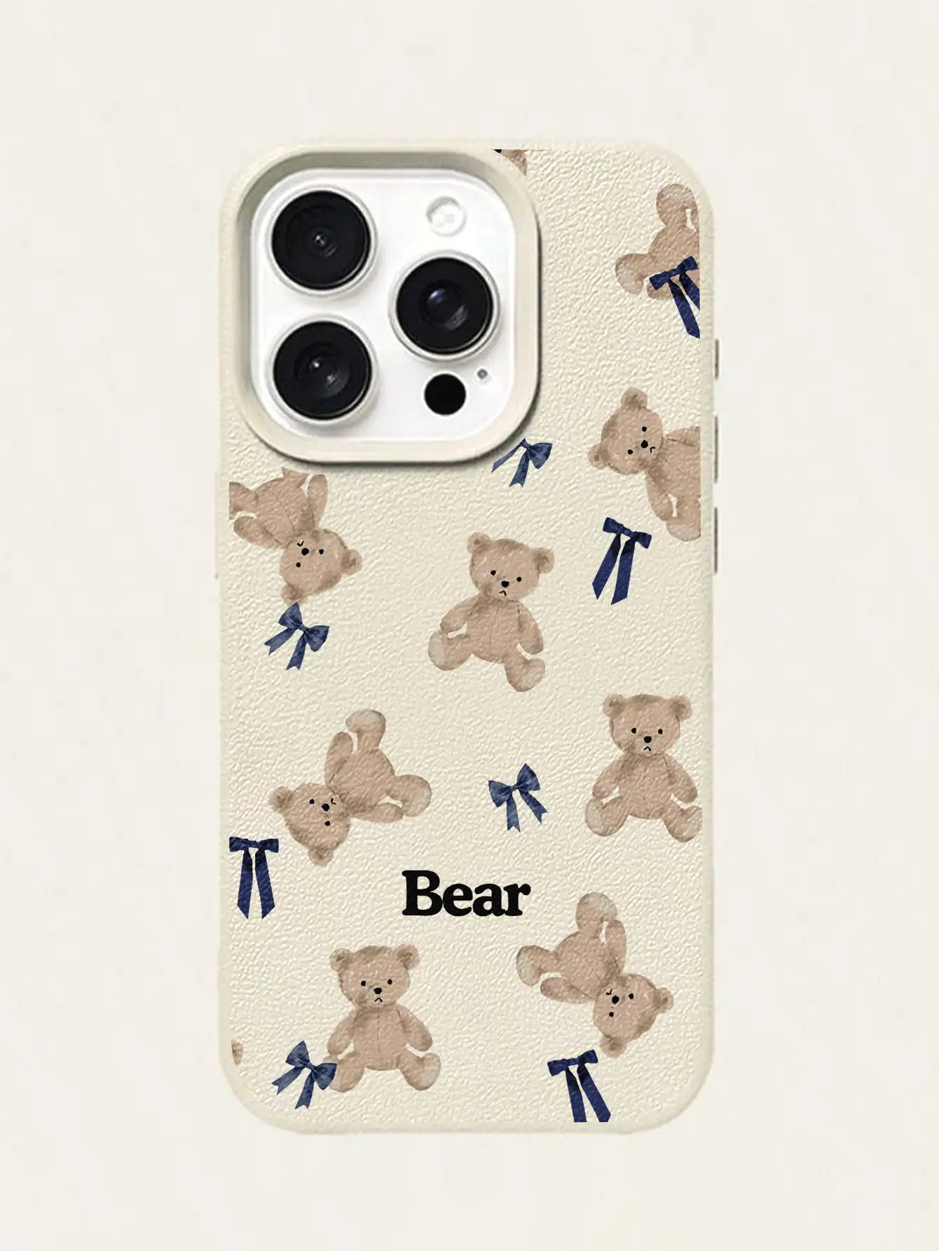 1pc Customized Phone Case With Personalized Text, Cute & Fashionable Bow & Teddy Bear Design, Compatible With Samsung Galaxy S23 Ultra/S24 Ultra/A54, Redmi Note 13 Pro Plus/Redmi 9A/10C, 17 Pro Max/6 Pro Max/15 Pro/14 Plus/13 Pro/12 Pro Max/11/Xs Max, Anti-Fall, Anti-Fingerprint, Durable, Elegant, High-Quality, Best Gift For Friends, Parents, Boyfriend, Girlfriend